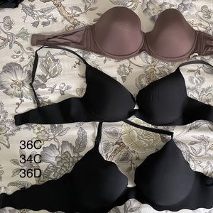 Victoria's Secret Black and Brown Bras
